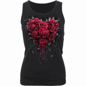 Spiral direct bleeding heart womens razor back roses Black new